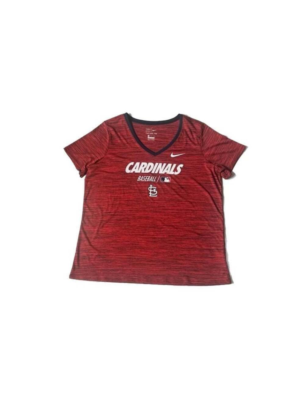 Nike St. Louis Cardinals MLB Dri-Fit V-Neck T-Shirt Red Unisex Size XL